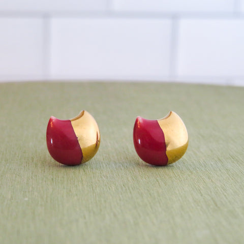 Cat Half Gold Earrings