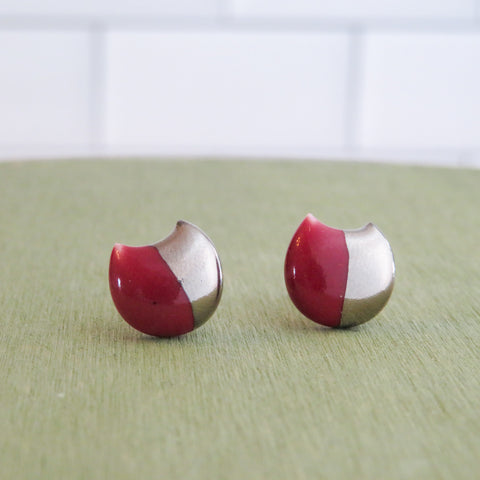 Cat Half Silver Earrings
