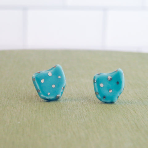 Ohio Silver Polka Dot Earrings