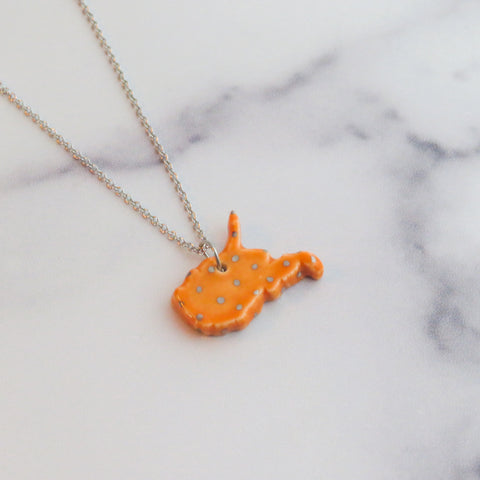 Large West Virginia Silver Polka Dot Necklace