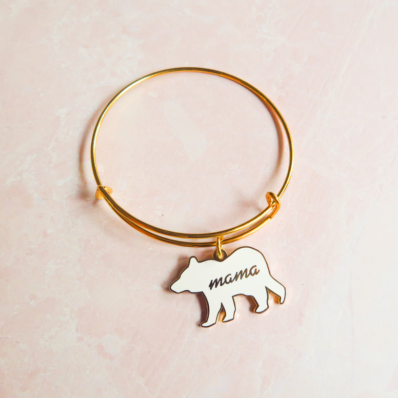 Enamel Mama Bear Bracelet