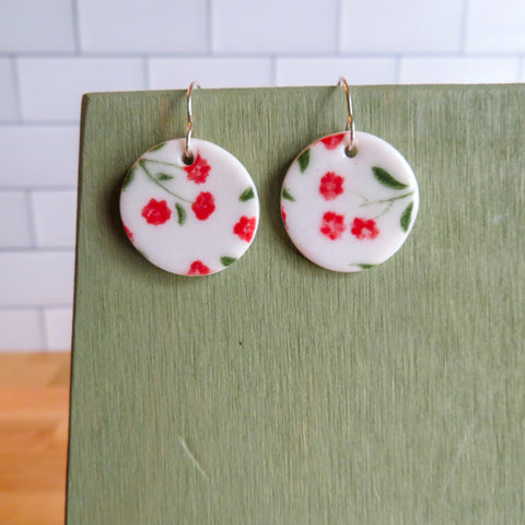 Red Blossom Earrings