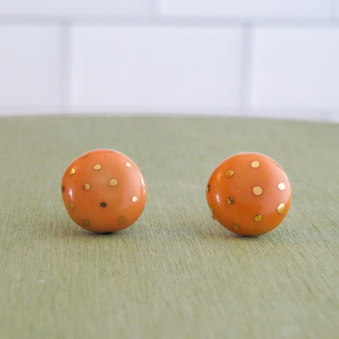 Polka Dot Circle Earrings