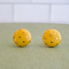 Circle Polka Dot Gold Earrings