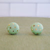 Circle Polka Dot Gold Earrings