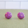 Circle Polka Dot Gold Earrings