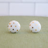 Circle Polka Dot Gold Earrings
