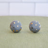 Circle Polka Dot Gold Earrings