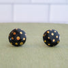 Circle Polka Dot Gold Earrings