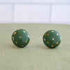 Circle Polka Dot Gold Earrings