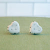 Heart Silver Polka Dots Earrings