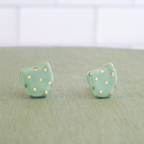 Ohio Gold Polka Dot Earrings