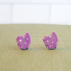 Ohio Silver Polka Dot Earrings