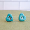 Heart XO Earrings in Silver