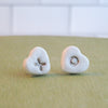 Heart XO Earrings in Silver