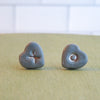 Heart XO Earrings in Silver
