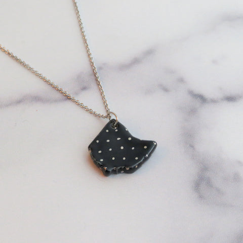 Ohio Large Silver Polka Dot Necklace