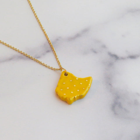 Ohio Large Polka Dot Gold Necklace