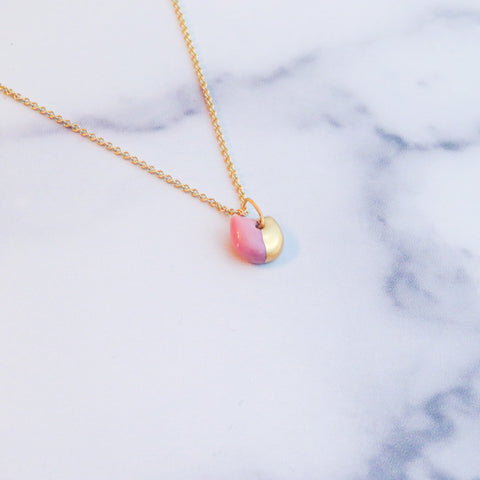 Cat Gold Half Dipped Necklace