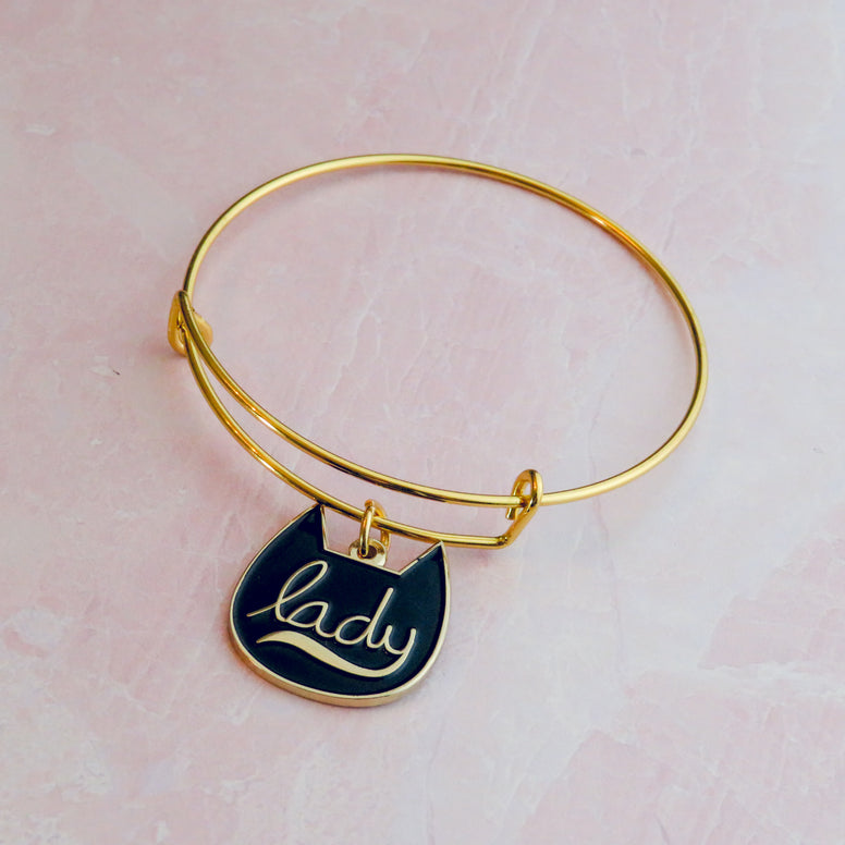 Enamel Cat Lady Bracelet