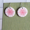 Pink Snowflake Dangle Earrings