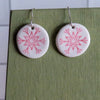Pink Snowflake Dangle Earrings